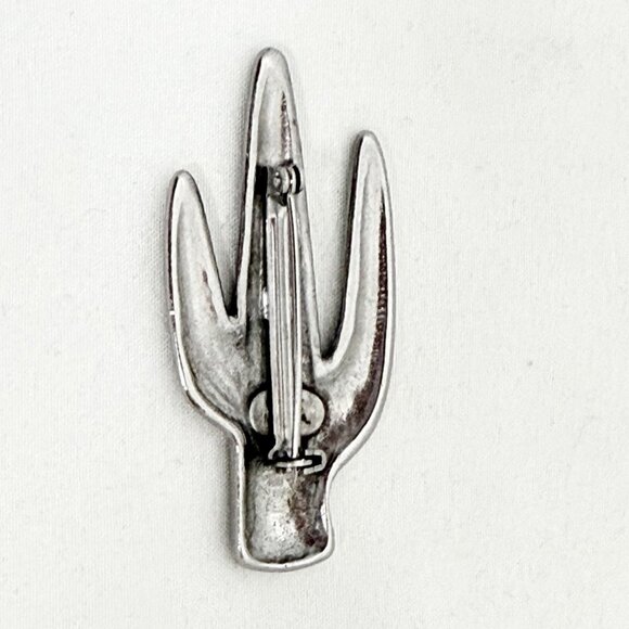 Vintage Cactus Brooch w/Sparkling Diamond Cuts - Picture 2 of 5